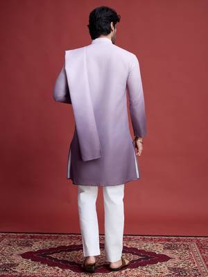 Dusty Purple rayon mirror work wedding function festival marriage party wear straight kurta with dupatta 6