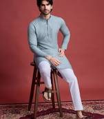 Pista viscose mirror work wedding function festival marriage party wear straight kurta