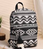 geomat black & white fret jacquard cotton backpack