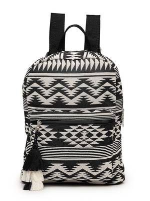 geomat black & white fret jacquard cotton backpack 4