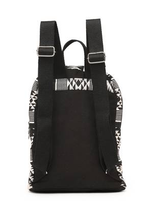 geomat black & white fret jacquard cotton backpack 6
