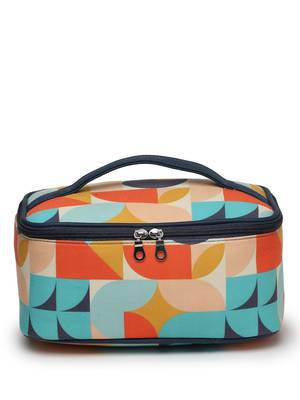 peppy navy & multi abstract digital printed polycotton travel accessory bag 3