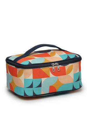 peppy navy & multi abstract digital printed polycotton travel accessory bag 4