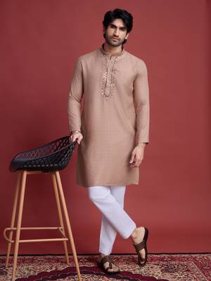Grey viscose mirror work wedding function festival marriage party wear straight kurta 1