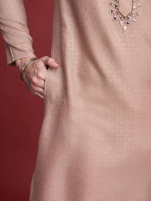 Grey viscose mirror work wedding function festival marriage party wear straight kurta 5