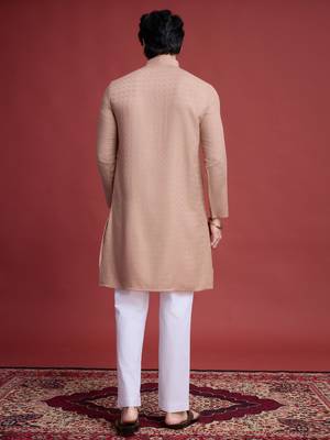 Grey viscose mirror work wedding function festival marriage party wear straight kurta 6
