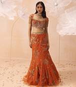 Burt Orange Lehnga Set