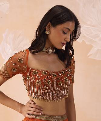 Burt Orange Lehnga Set 2