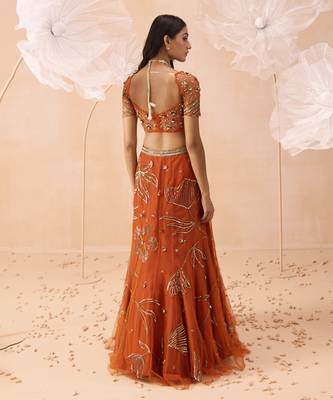Burt Orange Lehnga Set 3