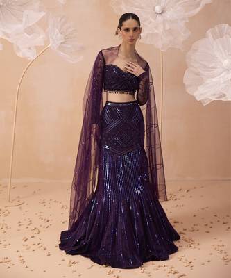 Purple Glam Lehanga Set 1