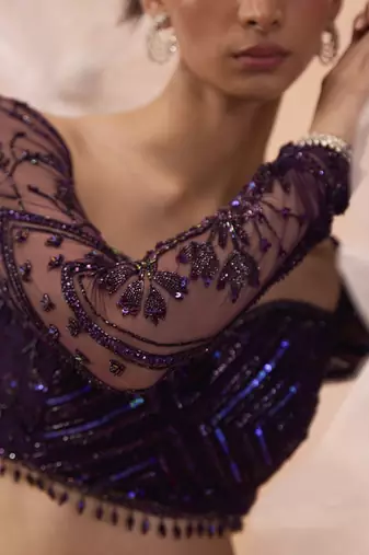 Purple Glam Lehanga Set