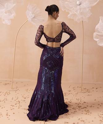 Purple Glam Lehanga Set 3