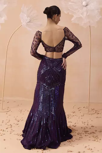 Purple Glam Lehanga Set