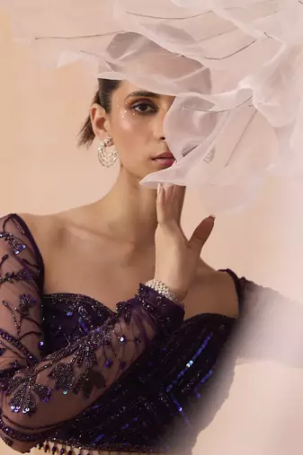 Purple Glam Lehanga Set