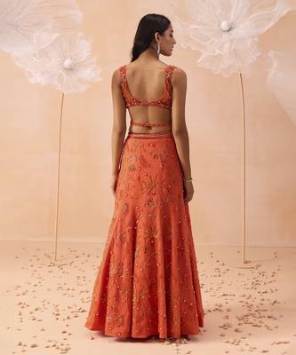 Candy Orange Lehanga Set 2