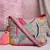 boho fluorescent pink & multi ethnic jacquard cotton sling bag