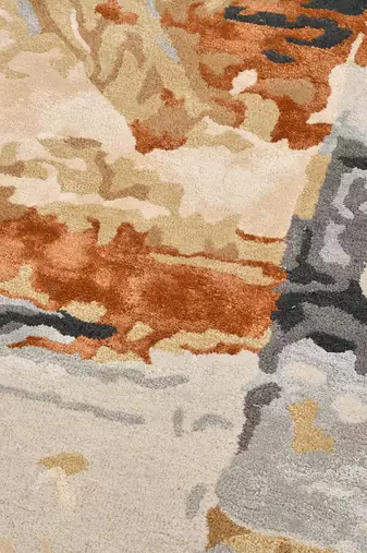Saraswati global hand-tufted rug 5x8 feet, luxurious wool viscose  plush pile, anti-skid & anti slip backing carpet.