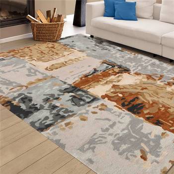 Saraswati global  handcrafted  wool area rug, 8x10 feet, anti slip baking carpet, ideal for bedroom, living room. 1