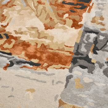 Saraswati global  handcrafted  wool area rug, 8x10 feet, anti slip baking carpet, ideal for bedroom, living room. 2