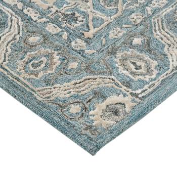 Saraswati global handmade wool modern rug, 8x10 feet area rug, ideal for bedroom, living room, anti slip backing carpet. 3