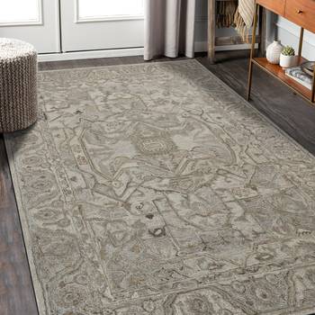 Saraswati global  handcrafted area rug, 8x10 feet, wool rug, anti-slip backing carpet, ideal for bedroom, living room. 1
