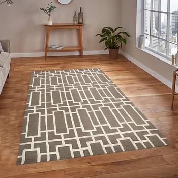 Saraswati global handmade wool rug modern rug 8x10 feet area rug ideal for bedroom living room anti-slip backing carpet. 1