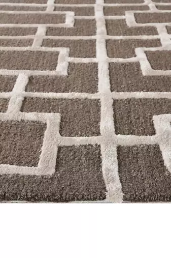 Saraswati global handmade wool rug modern rug 8x10 feet area rug ideal for bedroom living room anti-slip backing carpet.