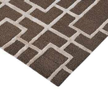 Saraswati global handmade wool rug modern rug 8x10 feet area rug ideal for bedroom living room anti-slip backing carpet. 3