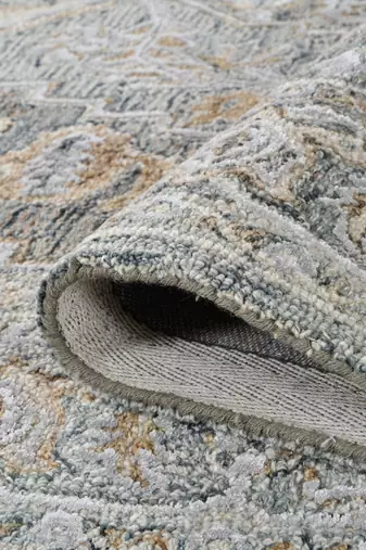 Saraswati global handmade wool, area rug 5x7.6 elegant designs, anti-skid backing carpet ideal for bedroom living room.