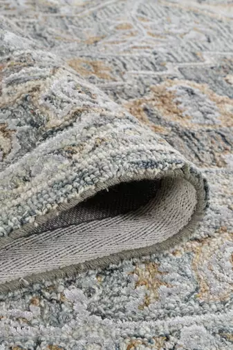 Saraswati global handmade wool, area rug 5x7.6 elegant designs, anti-skid backing carpet ideal for bedroom living room.
