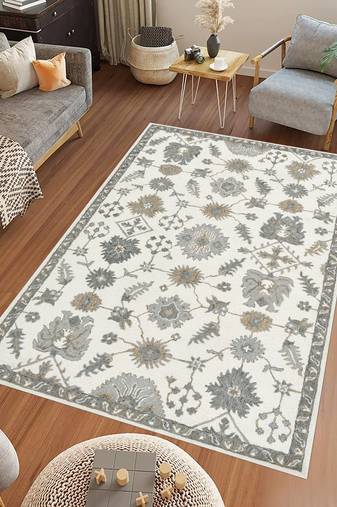 saraswati global rug  handmade area rug 4x6 feet, premium wool, anti-skid  backing carpet for bedroom, living room.