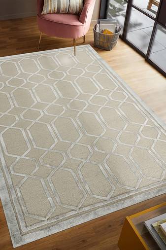 Saraswati global rug handmade premium  wool area rug,  anti slip backing carpet, ideal for bedroom, living room (4x6)
