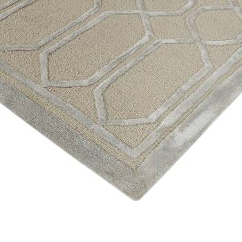 Saraswati global rug handmade premium  wool area rug,  anti slip backing carpet, ideal for bedroom, living room (4x6) 4
