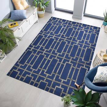 Saraswati global luxury handcrafted floral area rug 8x10 wool, anti slip  backing carpet, ideal for bedroom, living room 1