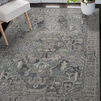 Saraswati global rug handmade area rug, 4x6 feet, wool rug  anti-skid backing carpet  ideal for bedroom, living room. 1