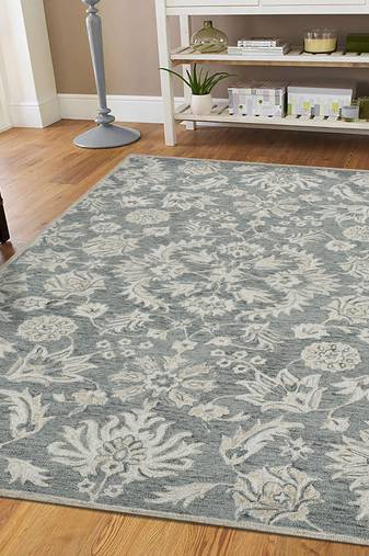 saraswati global luxury handcrafted floral  area rug, 8x10 wool anti-skid backing carpet ideal for bedroom living room.