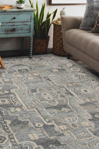 Saraswati global  hand tufted area rug, 8x10 feet, wool rug  anti-skid backing carpet, ideal for bedroom, living room.