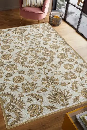 Handmade premium wool  rug,8x10 feet, anti-skid backing carpet, ideal for bedroom, living room,saraswati global rug.