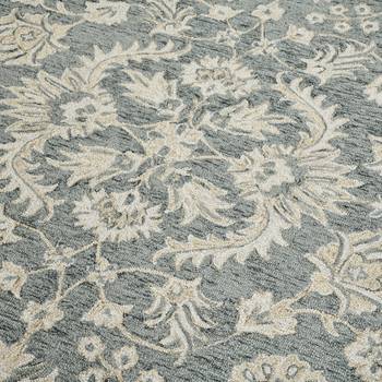 saraswati global luxury handcrafted floral  area rug, 8x10 wool anti-skid backing carpet ideal for bedroom living room. 5