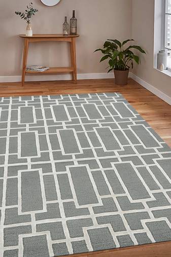 Saraswati global handmade wool rug, modern rug, 8x10  area rug, ideal for bedroom, living room anti slip backing carpet.
