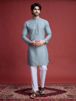 Pista viscose mirror work wedding function festival marriage party wear straight kurta 7