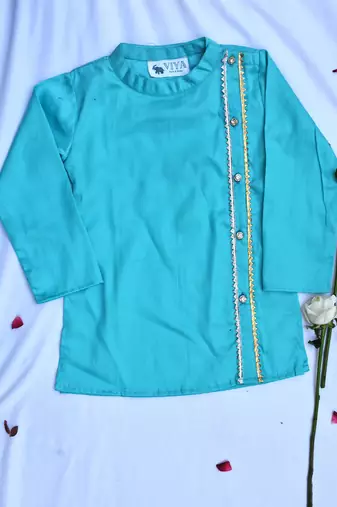 Boys blue and pink traditional kurta payjama set
