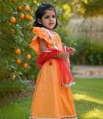 Orange and red lehenga