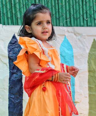 Orange and red lehenga 2