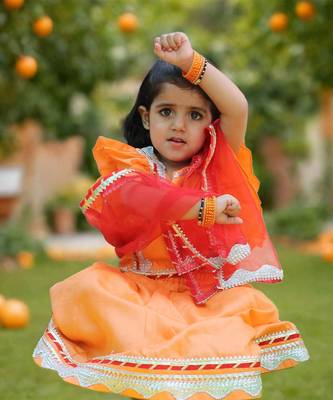 Orange and red lehenga 3