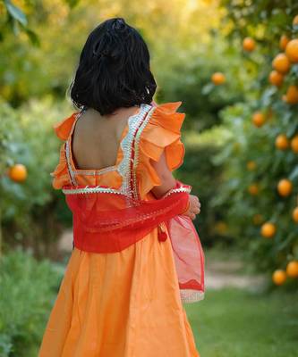 Orange and red lehenga 4