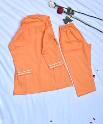 Peach coloured boys kurta payjama set 2