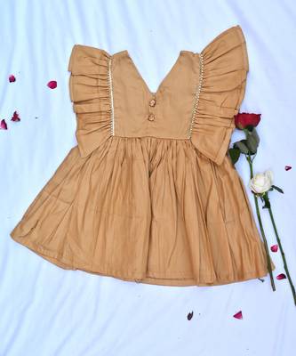 Golden flare shoulder dress 2