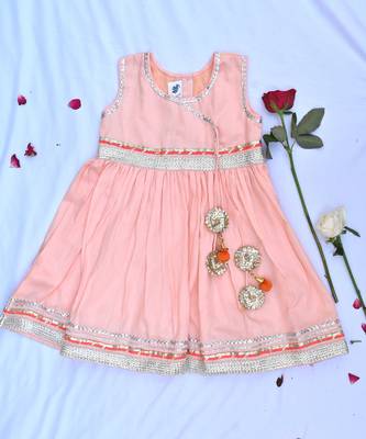 Peach dress for girls 1