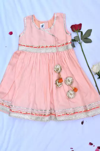 Peach dress for girls